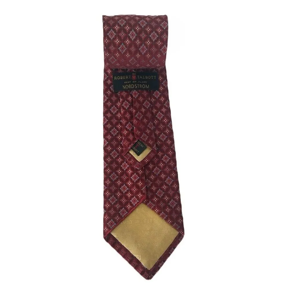 Robert Talbott Best Of Class Nordstrom Silk Red Tie Hand Sew Made In USA‎ 60